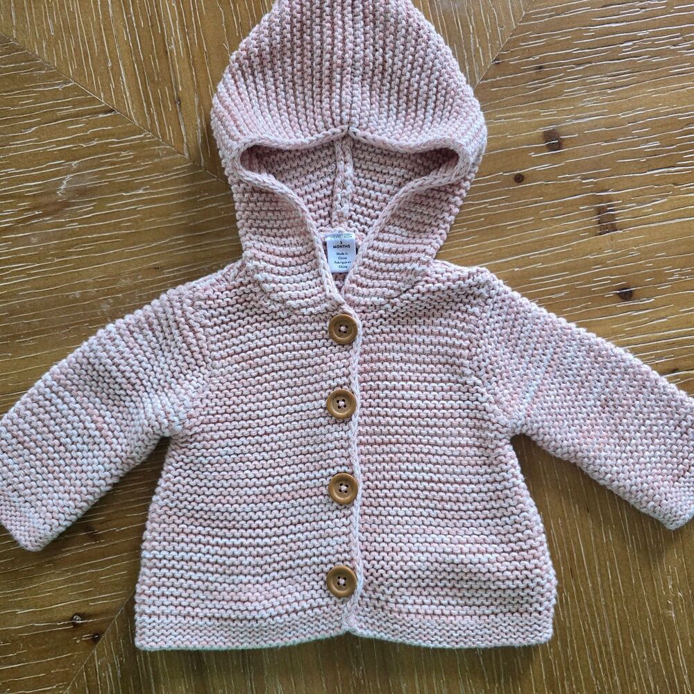 Nordstorm knit baby hooded sweater 3mos. 0614